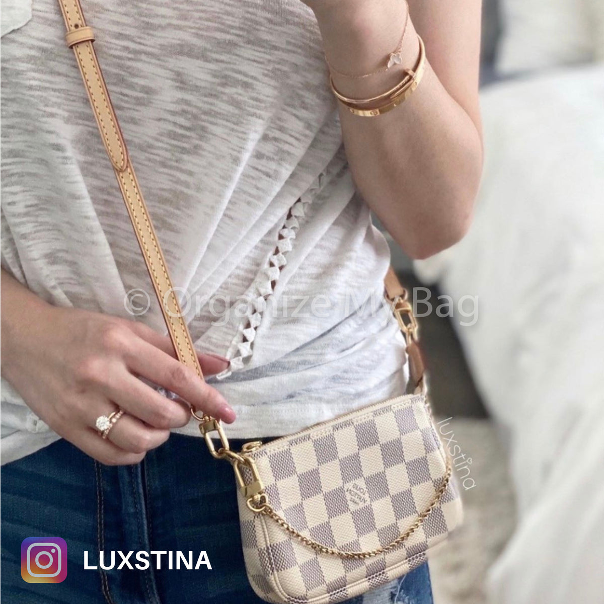 Louis Vuitton, Bags, Louis Vuitton Mini Pochette With Lv Crossbody Strap