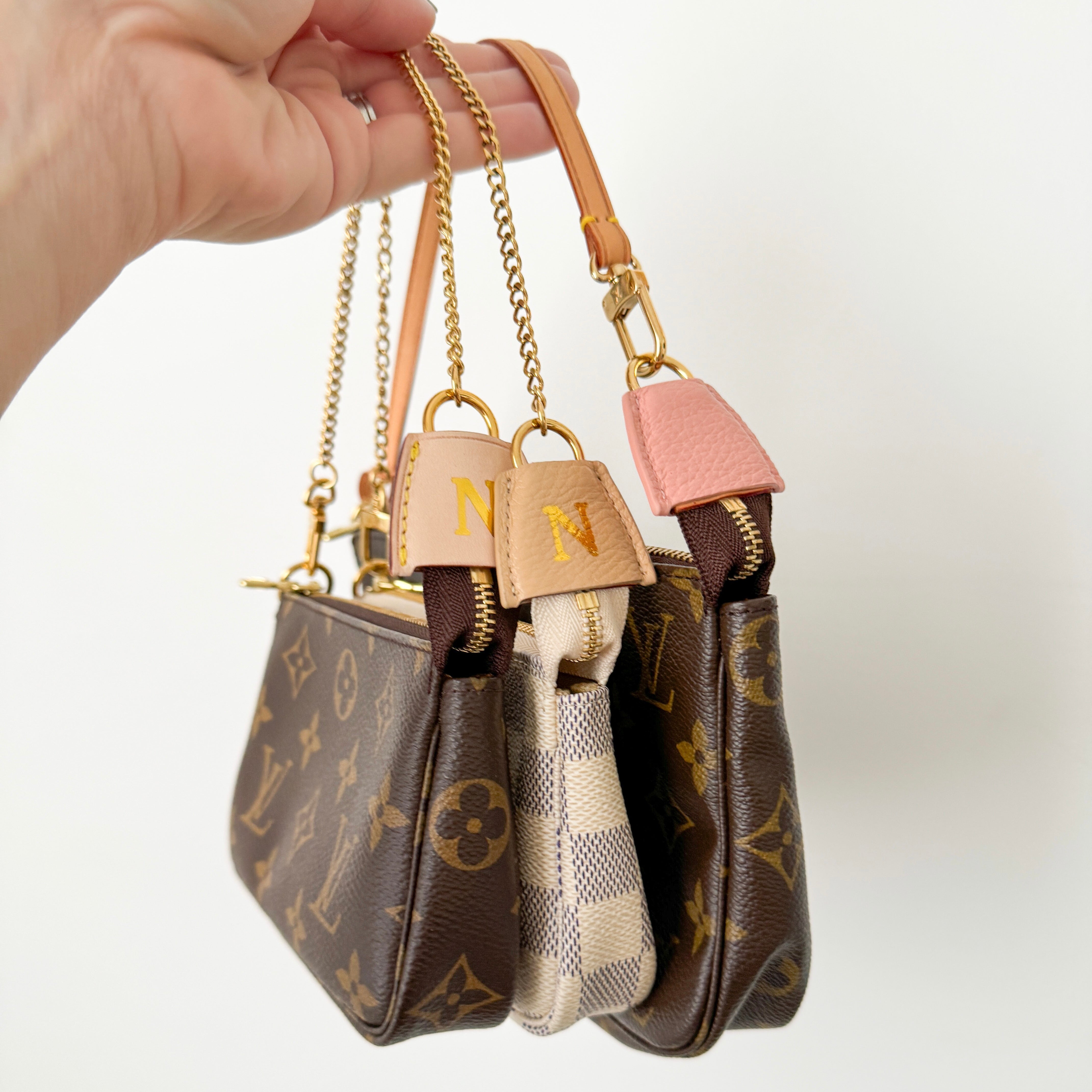 Louis Vuitton Multi Pochette Accessoires Light Pink in Grained Cowhide  Leather with Gold-tone - US