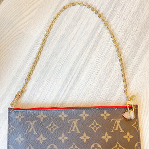 Conversion Kit For Louis Vuitton Neverfull Pouch - Silver Perfect