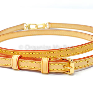 Braided Vachetta Leather Strap With 24K Gold Plated Hardwares 