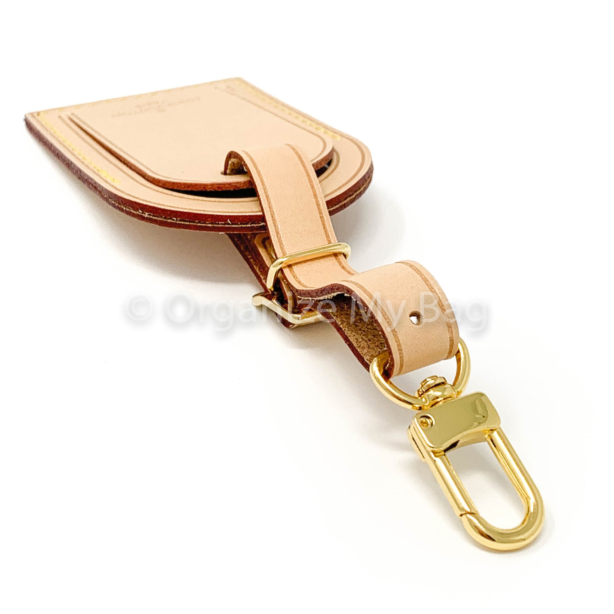 Buy Luxury Leather Luggage Tag With Clip Personalised Vachetta