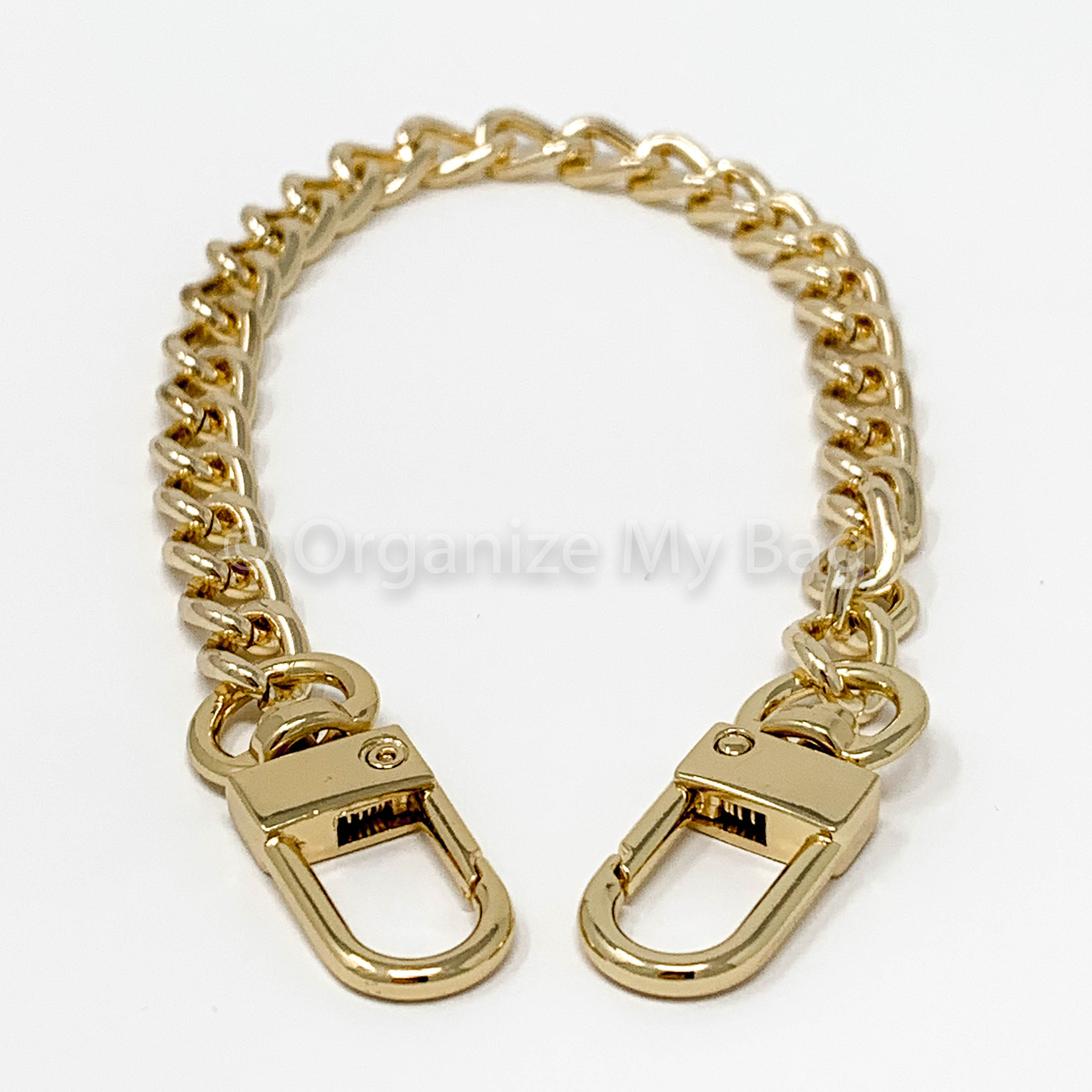 Bag Charm with Double Clasp Gold