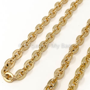 Antique Gold Bag Chain Crossbody Bag Strap Chain Replacement Oval
