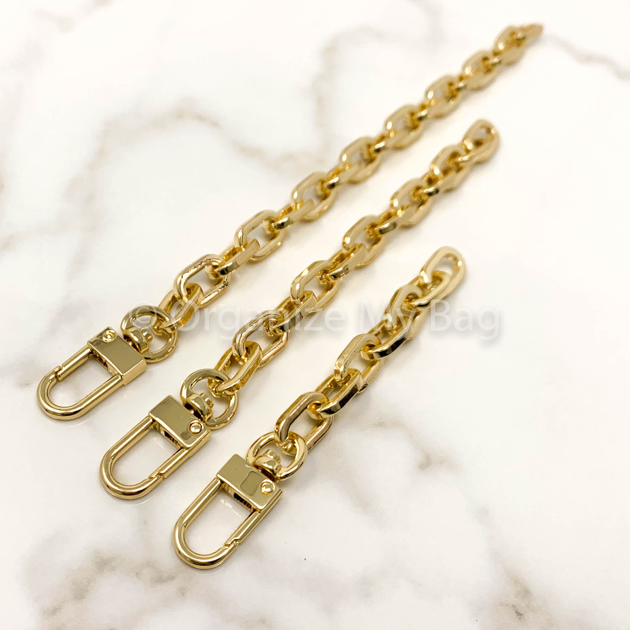 2 inch gold chain purse strap extender for lv