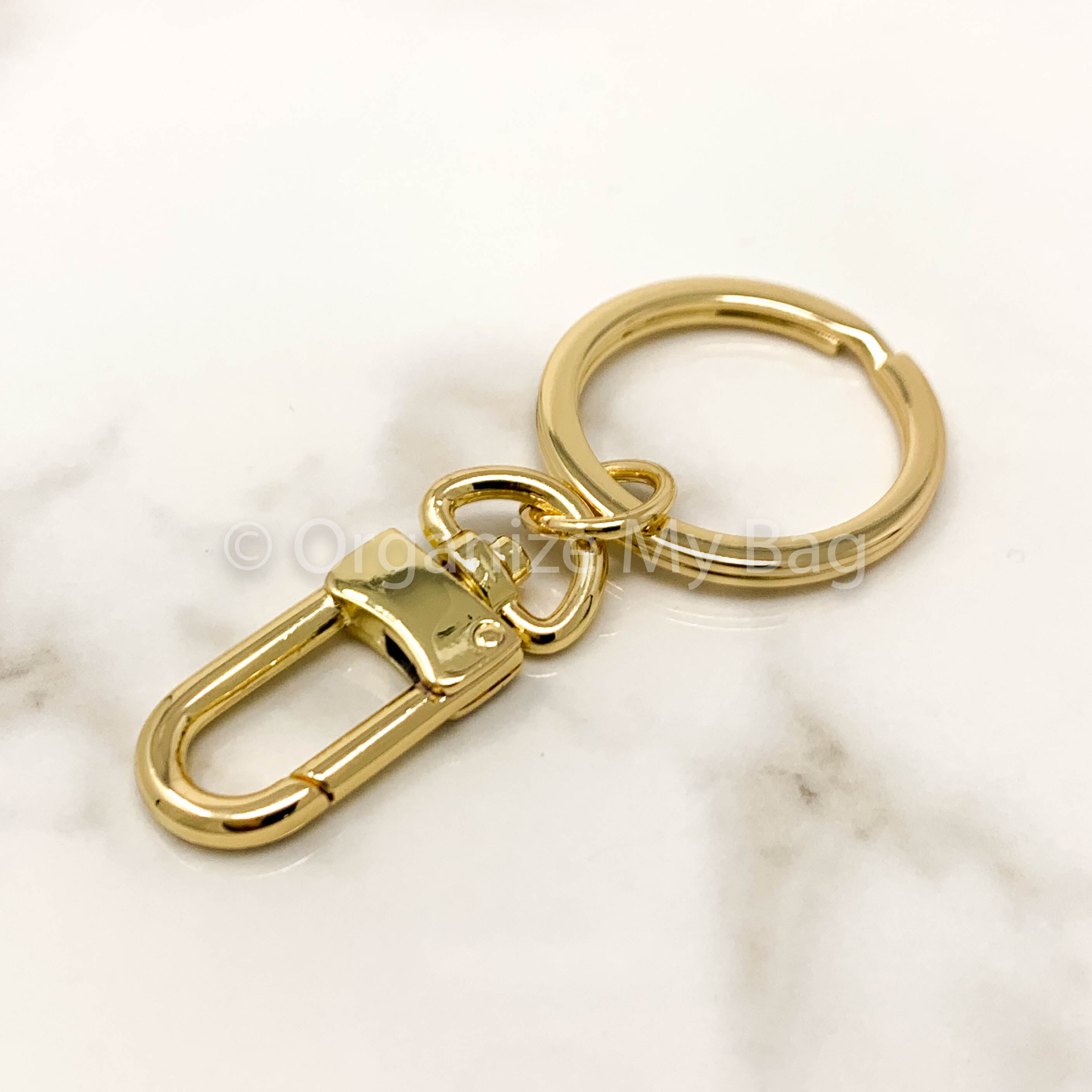 organizemybags Keyring - Swiveling Clip Gold