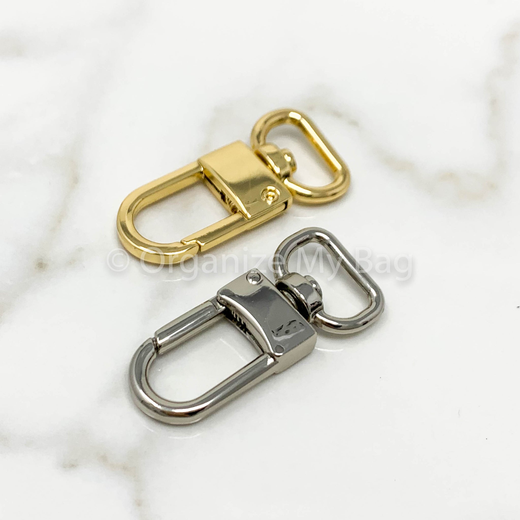 Clips for Bag/Luggage Tags - Two Sizes - Gold or Nickel